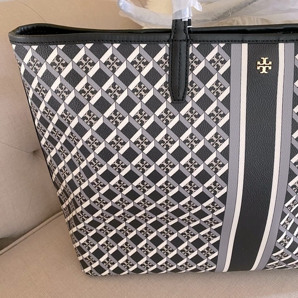 NEW Tory Burch Geo Logo Tote bag - Picture 4 of 9